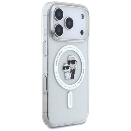 Θήκη MagSafe για Apple iPhone 17 Pro, Karl Lagerfeld, IML Glitter Karl & Choupette, Διάφανη