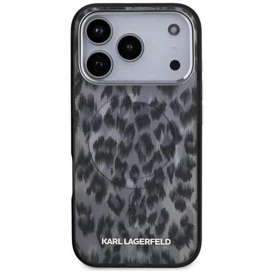 Θήκη MagSafe για Apple iPhone 17 Pro, Karl Lagerfeld, IML Leopard Pattern, Μαύρη