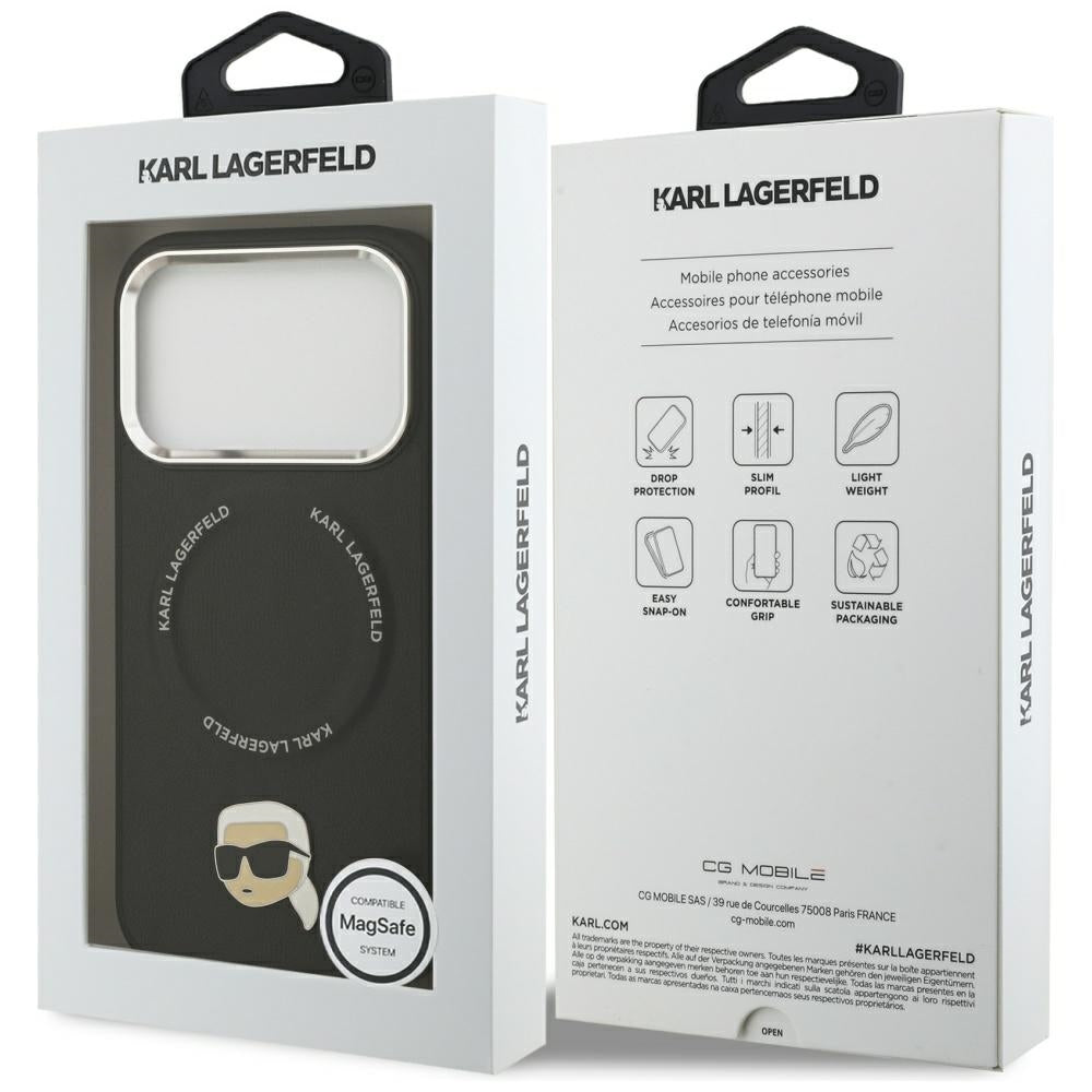 Θήκη MagSafe για Apple iPhone 17 Pro, Karl Lagerfeld, Karl Pin, Μαύρη