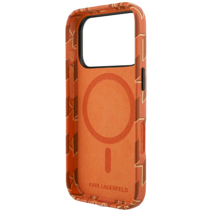 MagSafe Case for Apple iPhone 17 Pro, Karl Lagerfeld, KL Monogram Logo, Orange