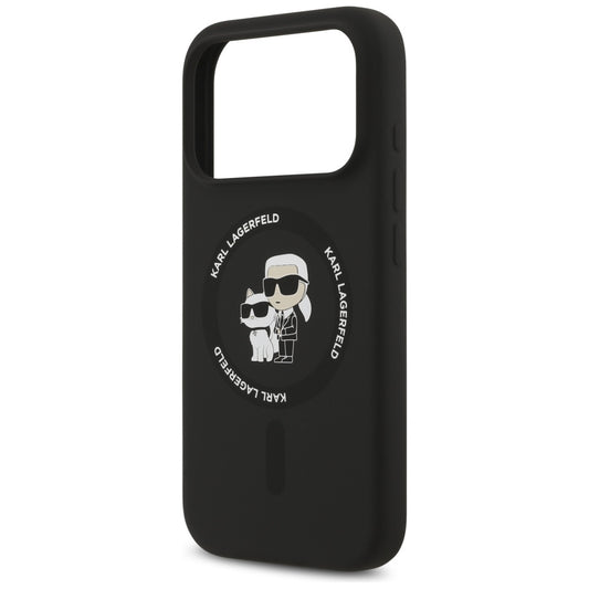Θήκη MagSafe για Apple iPhone 17 Pro, Karl Lagerfeld, Ring Karl & Choupette, Μαύρη