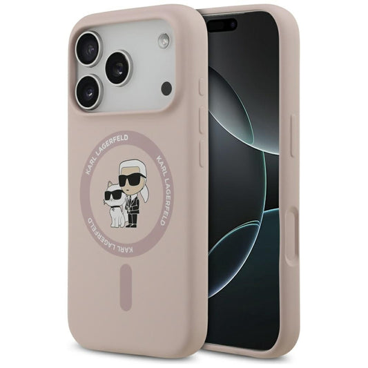 Θήκη MagSafe για Apple iPhone 17 Pro, Karl Lagerfeld, Ring Karl & Choupette, Ροζ