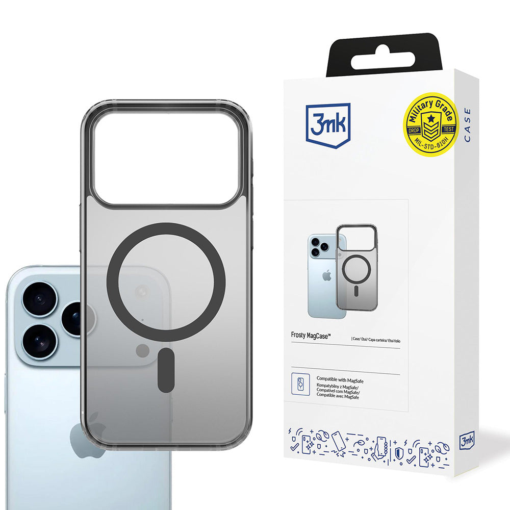 Θήκη MagSafe για Apple iPhone 17 Pro Max, 3MK, Frosty MagCase, Μαύρη