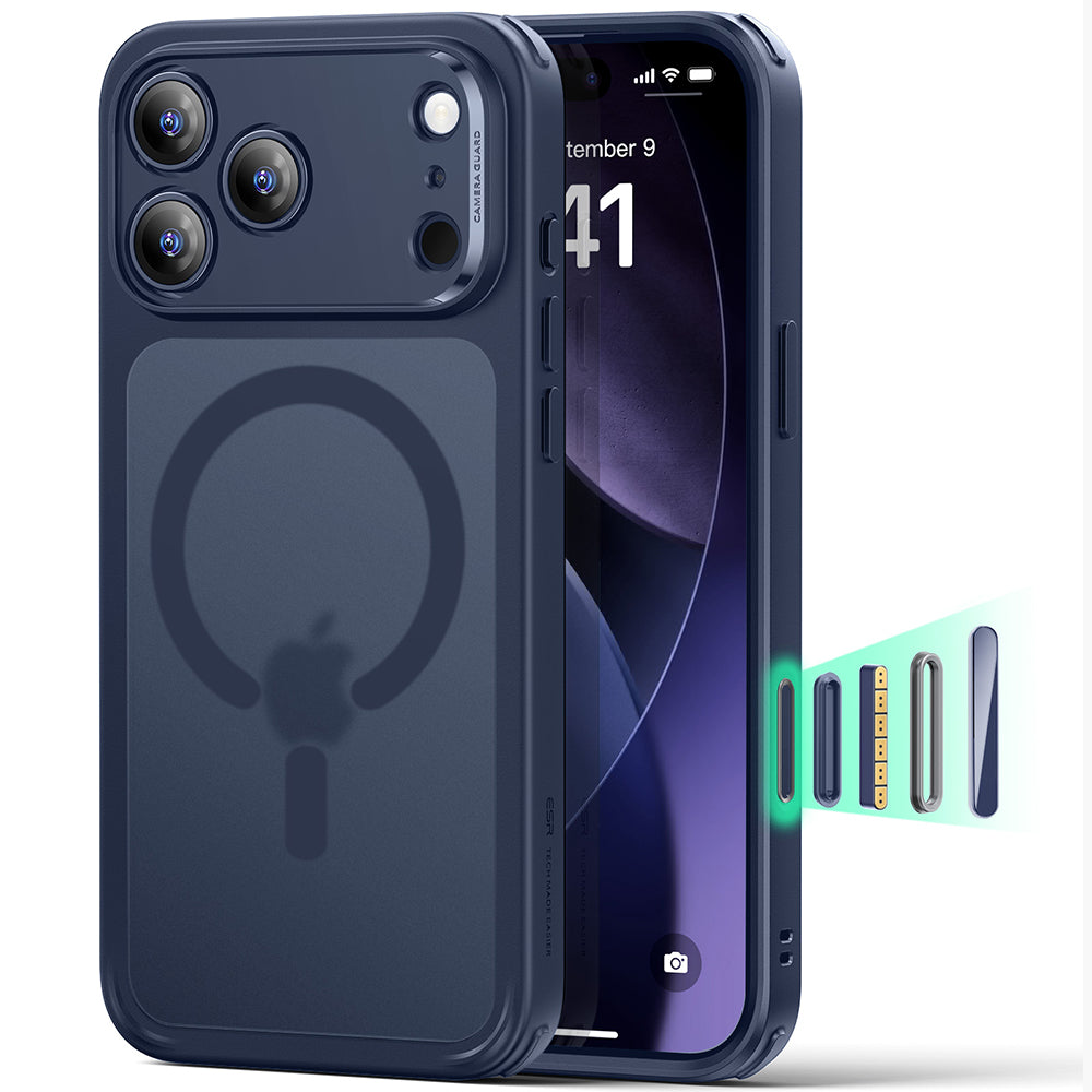 Θήκη MagSafe για Apple iPhone 17 Pro Max, ESR, Classic Hybrid, Σατινέ Μπλε