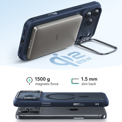 Θήκη MagSafe για Apple iPhone 17 Pro Max, ESR, Classic Hybrid Kickstand, Σατινέ Μπλε