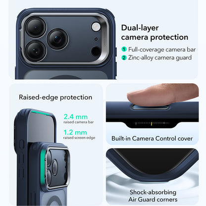 Θήκη MagSafe για Apple iPhone 17 Pro Max, ESR, Classic Hybrid Kickstand, Σατινέ Μπλε