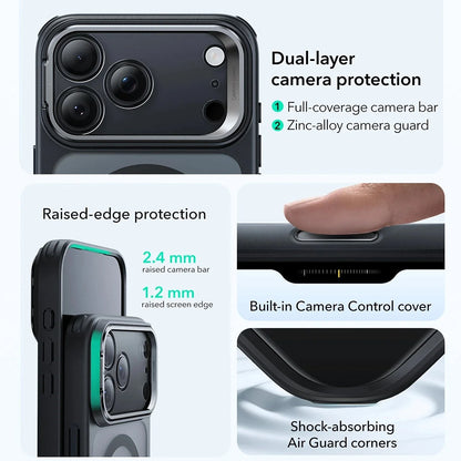 Θήκη MagSafe για Apple iPhone 17 Pro Max, ESR, Classic Hybrid Kickstand, Ματ Μαύρη