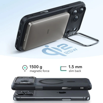 Θήκη MagSafe για Apple iPhone 17 Pro Max, ESR, Classic Hybrid Kickstand, Ματ Μαύρη