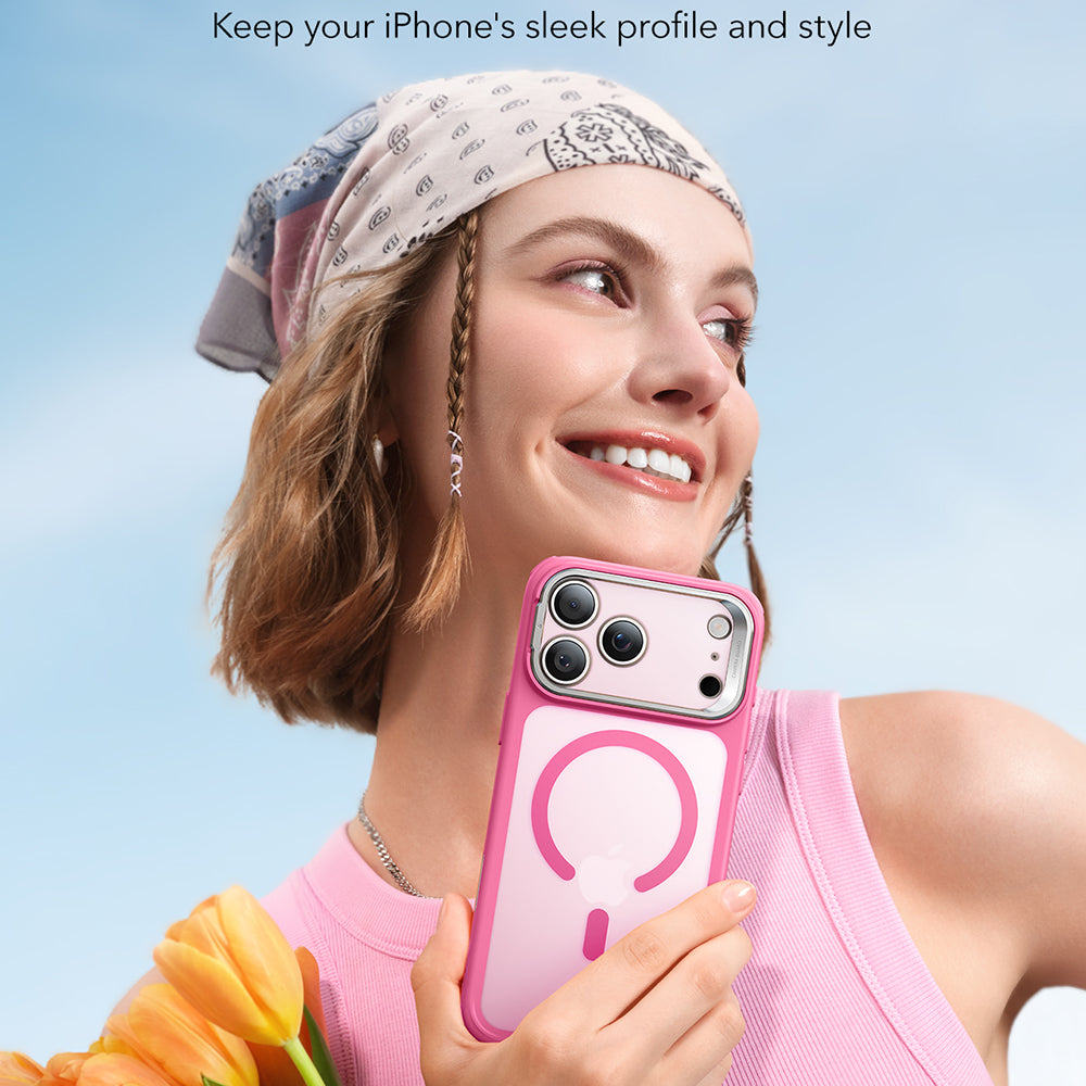 Θήκη MagSafe για Apple iPhone 17 Pro Max, ESR, Classic Hybrid Kickstand, Ροζ Σατέν