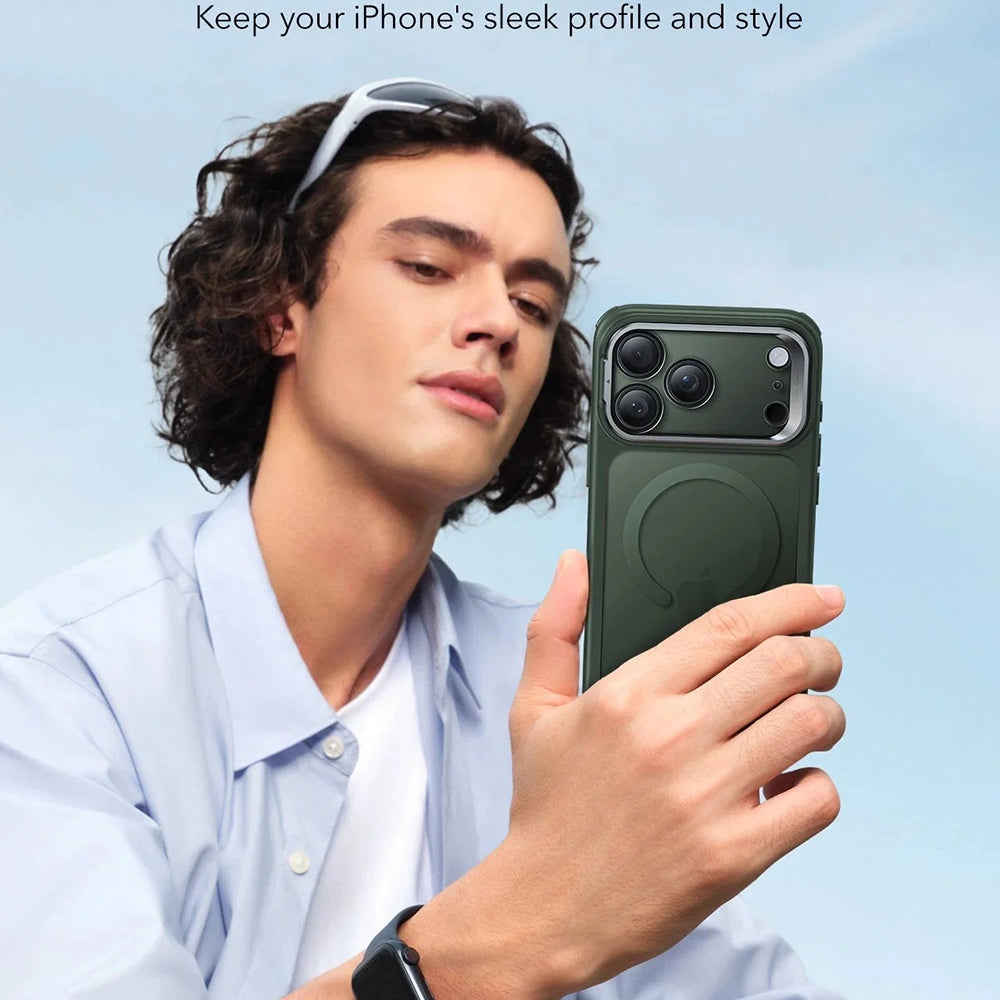 Θήκη MagSafe για Apple iPhone 17 Pro Max, ESR, Classic Hybrid Kickstand, Σατινέ Πράσινο