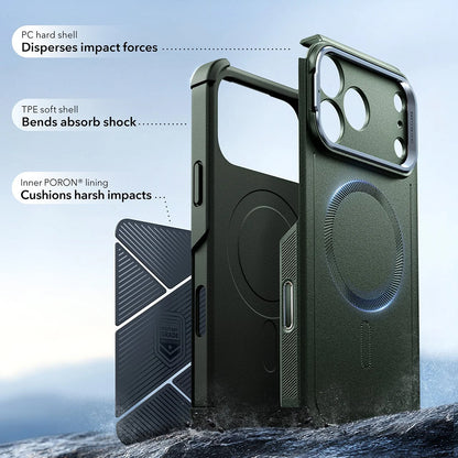 Θήκη MagSafe για Apple iPhone 17 Pro Max, ESR, Cyber Armor Kickstand, Πράσινη