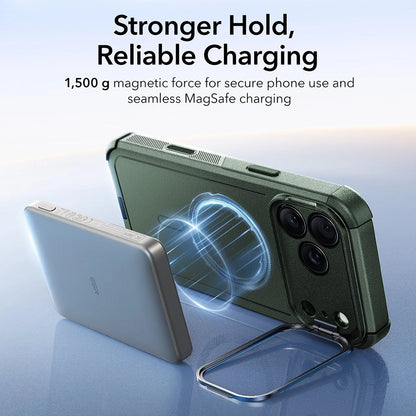 Θήκη MagSafe για Apple iPhone 17 Pro Max, ESR, Cyber Armor Kickstand, Πράσινη