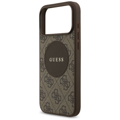 Θήκη MagSafe για Apple iPhone 17 Pro Max, Guess, 4G Circle Classic Logo, Καφέ