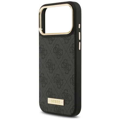 Θήκη MagSafe για Apple iPhone 17 Pro Max, Guess, 4G Logo Plate, Μαύρη