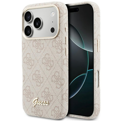Θήκη MagSafe για Apple iPhone 17 Pro Max, Guess, 4G Script Logo, Ροζ