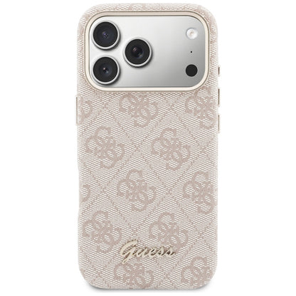 Θήκη MagSafe για Apple iPhone 17 Pro Max, Guess, 4G Script Logo, Ροζ