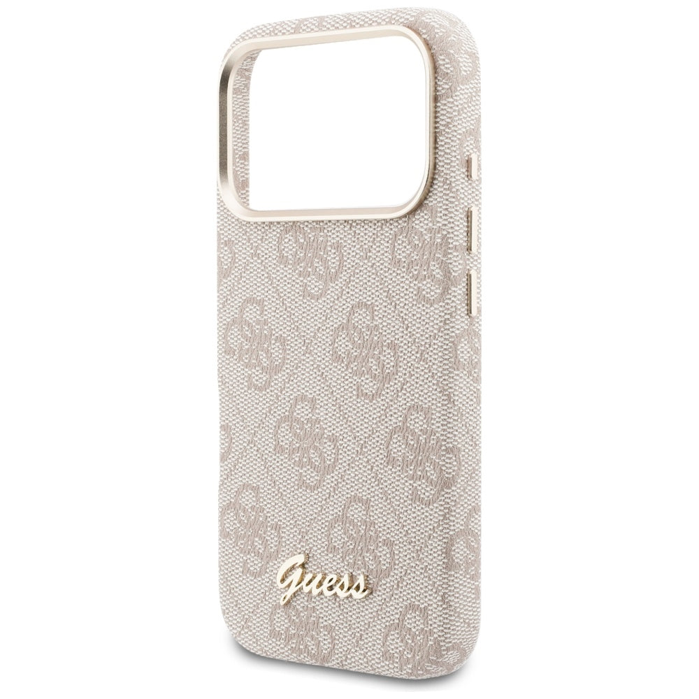 Θήκη MagSafe για Apple iPhone 17 Pro Max, Guess, 4G Script Logo, Ροζ