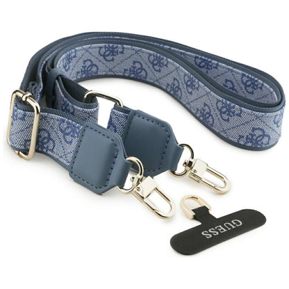 Θήκη MagSafe για Apple iPhone 17 Pro Max, Guess, 4G Strass Logo with Big Strap, Μπλε