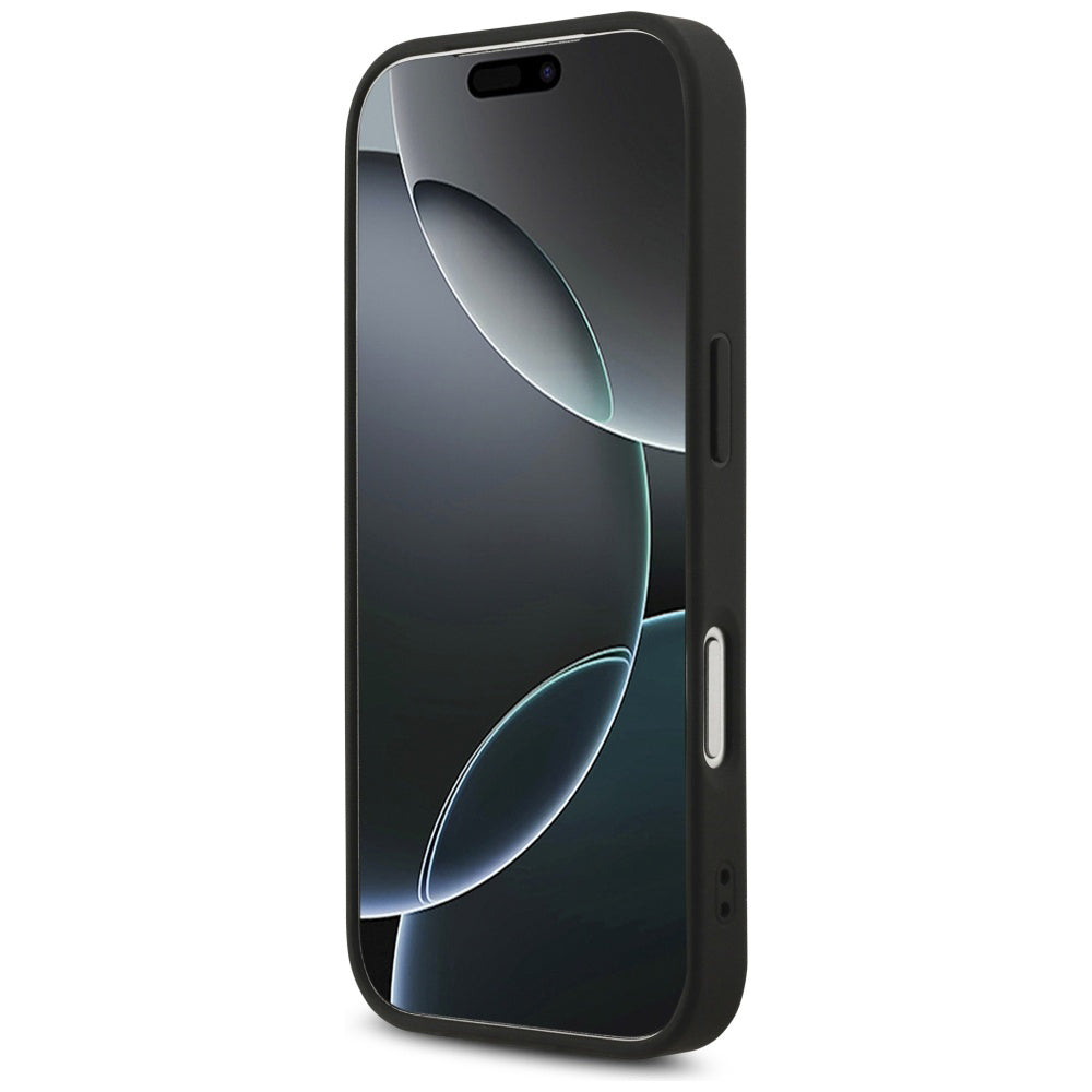 Θήκη MagSafe για Apple iPhone 17 Pro Max, Guess, 4G Triangle Strass, Μαύρη