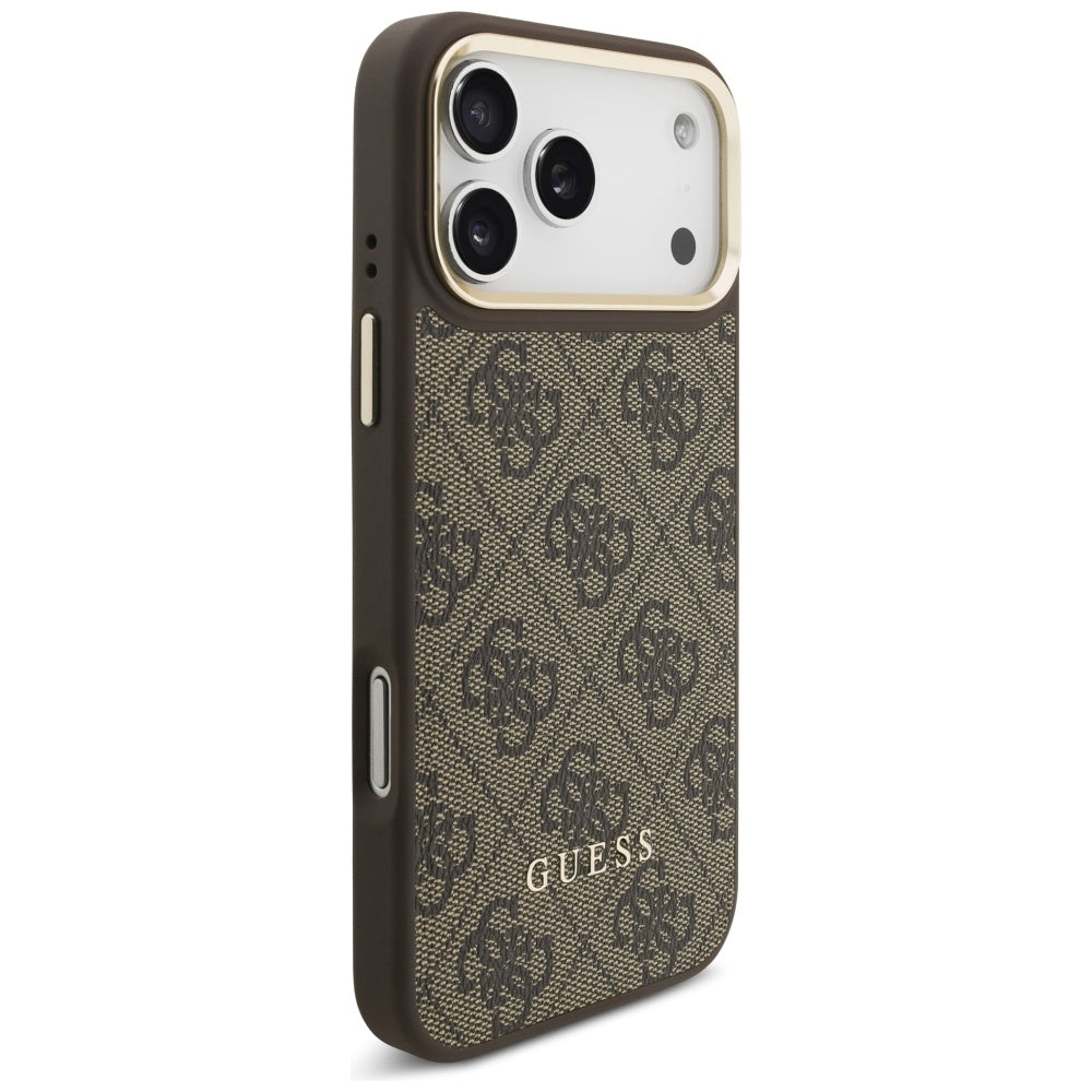 Θήκη MagSafe για Apple iPhone 17 Pro Max, Guess, Cardslot 4G, Καφέ
