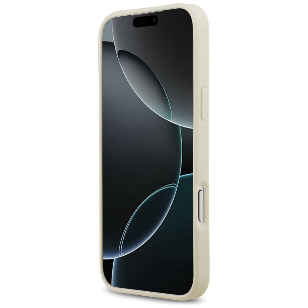 Θήκη MagSafe για Apple iPhone 17 Pro Max, Guess, Croco Triangle Logo, Χρυσή