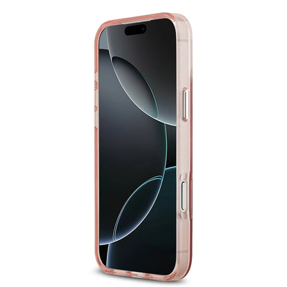 Θήκη MagSafe για Apple iPhone 17 Pro Max, Guess, IML Gradient Triangle Logo, Ροζ