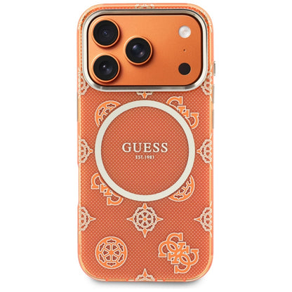Θήκη MagSafe για Apple iPhone 17 Pro Max, Guess, IML Peony Dot, Πορτοκαλί