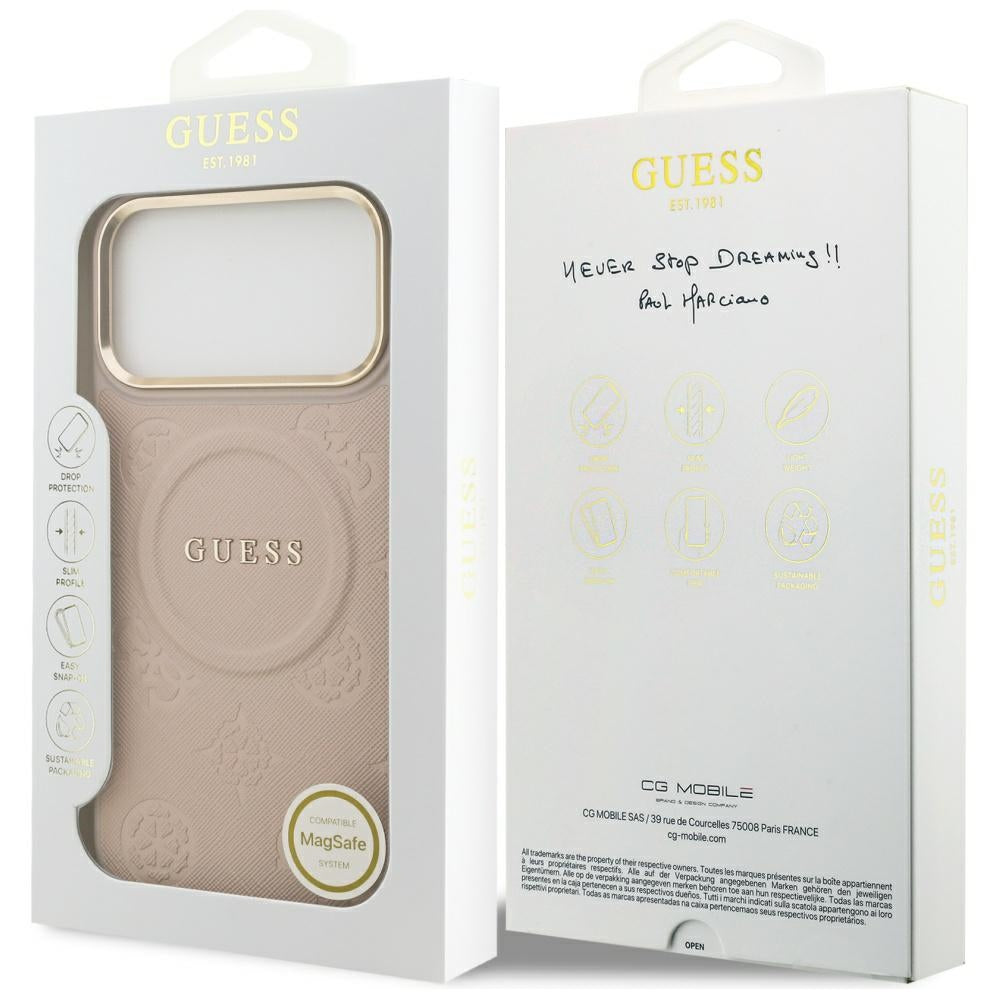 Θήκη MagSafe για Apple iPhone 17 Pro Max, Guess, Peony Hot Stamp, Ροζ