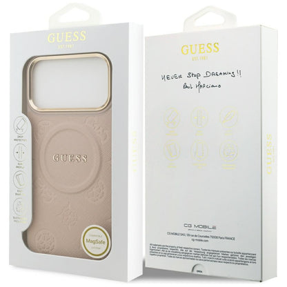 Θήκη MagSafe για Apple iPhone 17 Pro Max, Guess, Peony Hot Stamp, Ροζ