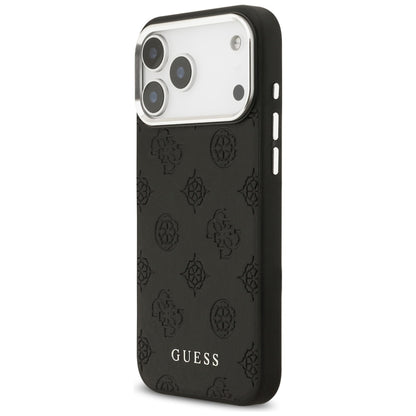 Θήκη MagSafe για Apple iPhone 17 Pro Max, Guess, Peony Hot Stamp Script, Μαύρη