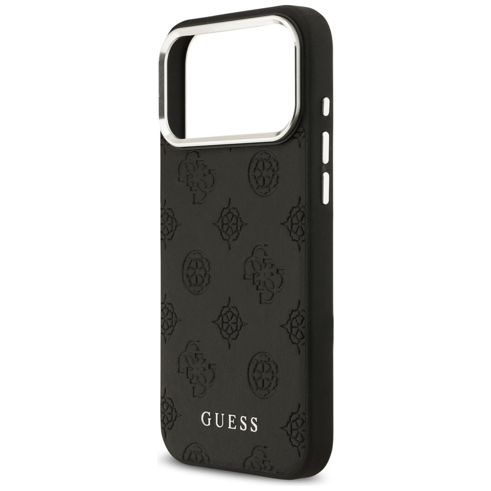 Θήκη MagSafe για Apple iPhone 17 Pro Max, Guess, Peony Hot Stamp Script, Μαύρη