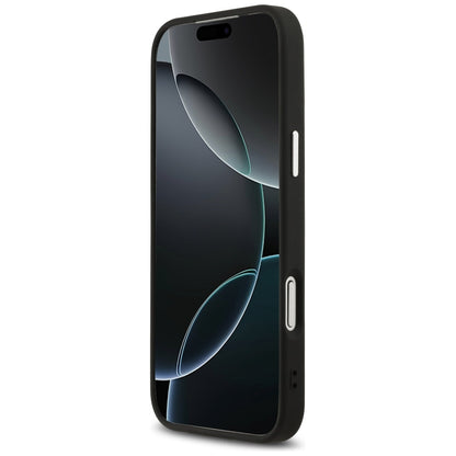 Θήκη MagSafe για Apple iPhone 17 Pro Max, Guess, Triangle Logo, Μαύρη Ασημί