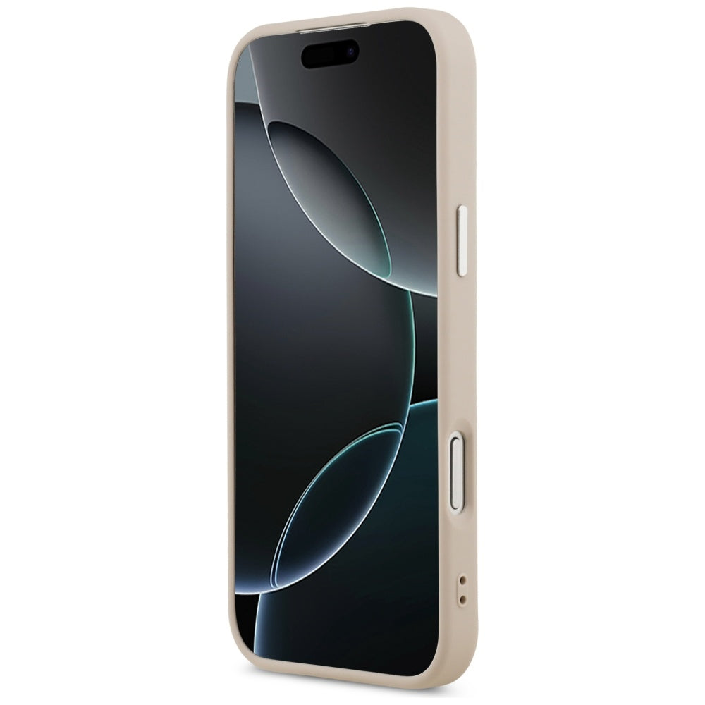 Θήκη MagSafe για Apple iPhone 17 Pro Max, Guess, Triangle Logo, Ροζ Ασημί