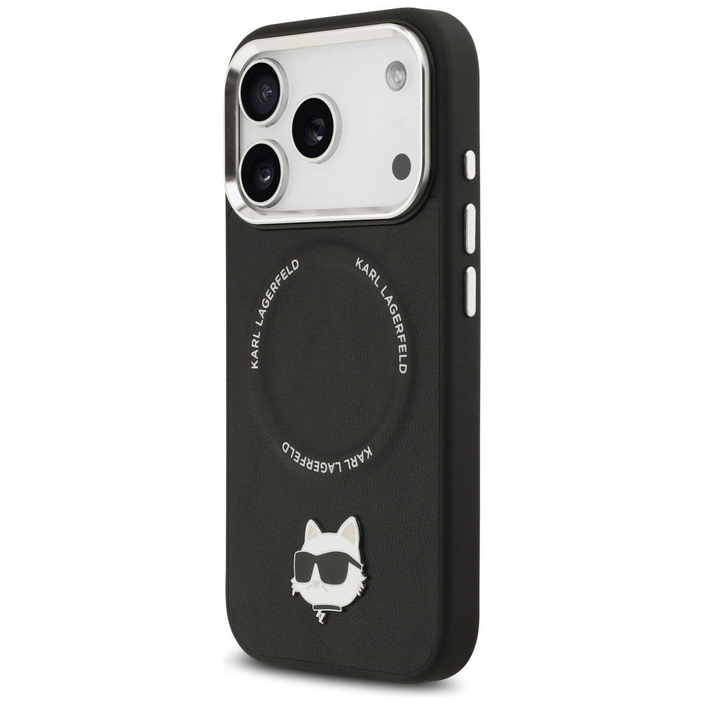 Θήκη MagSafe για Apple iPhone 17 Pro Max, Karl Lagerfeld, Choupette Pin, Μαύρη