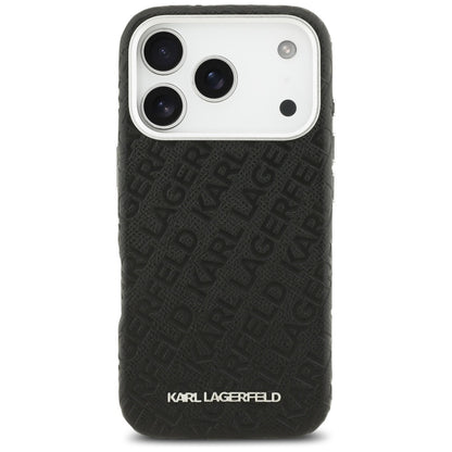 Θήκη MagSafe για Apple iPhone 17 Pro Max, Karl Lagerfeld, FW Stamped Karl, Μαύρη