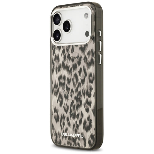 Θήκη MagSafe για Apple iPhone 17 Pro Max, Karl Lagerfeld, IML Leopard Pattern, Καφέ