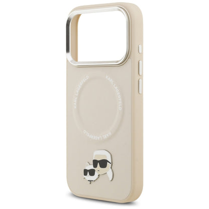 MagSafe Case for Apple iPhone 17 Pro Max, Karl Lagerfeld, Karl & Choupette Pins, Beige