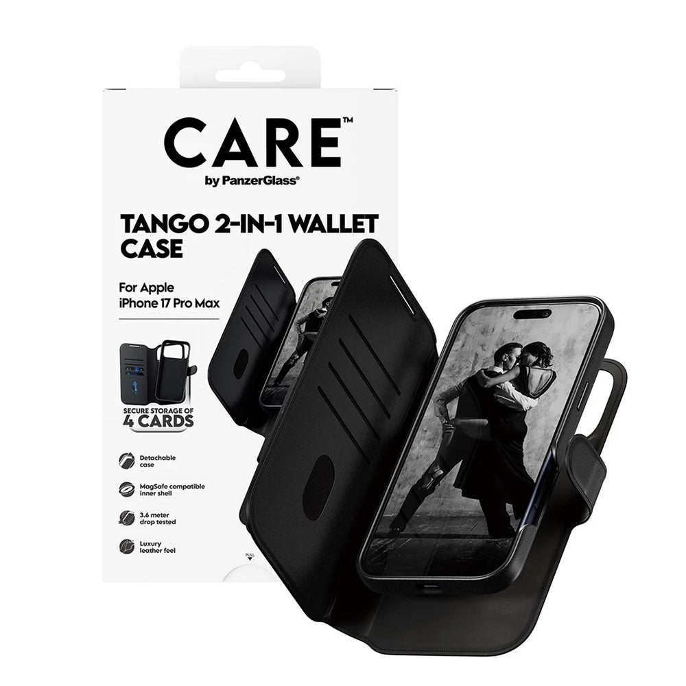 Θήκη MagSafe για Apple iPhone 17 Pro Max, PanzerGlass, Care Feature Tango Two-in-One, Μαύρη