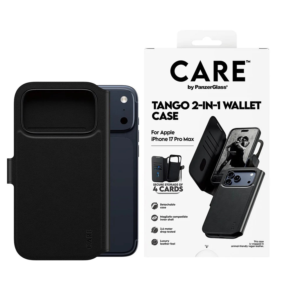 Θήκη MagSafe για Apple iPhone 17 Pro Max, PanzerGlass, Care Feature Tango Two-in-One, Μαύρη