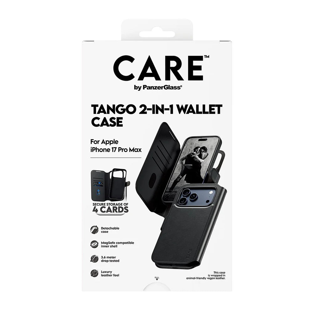 Θήκη MagSafe για Apple iPhone 17 Pro Max, PanzerGlass, Care Feature Tango Two-in-One, Μαύρη