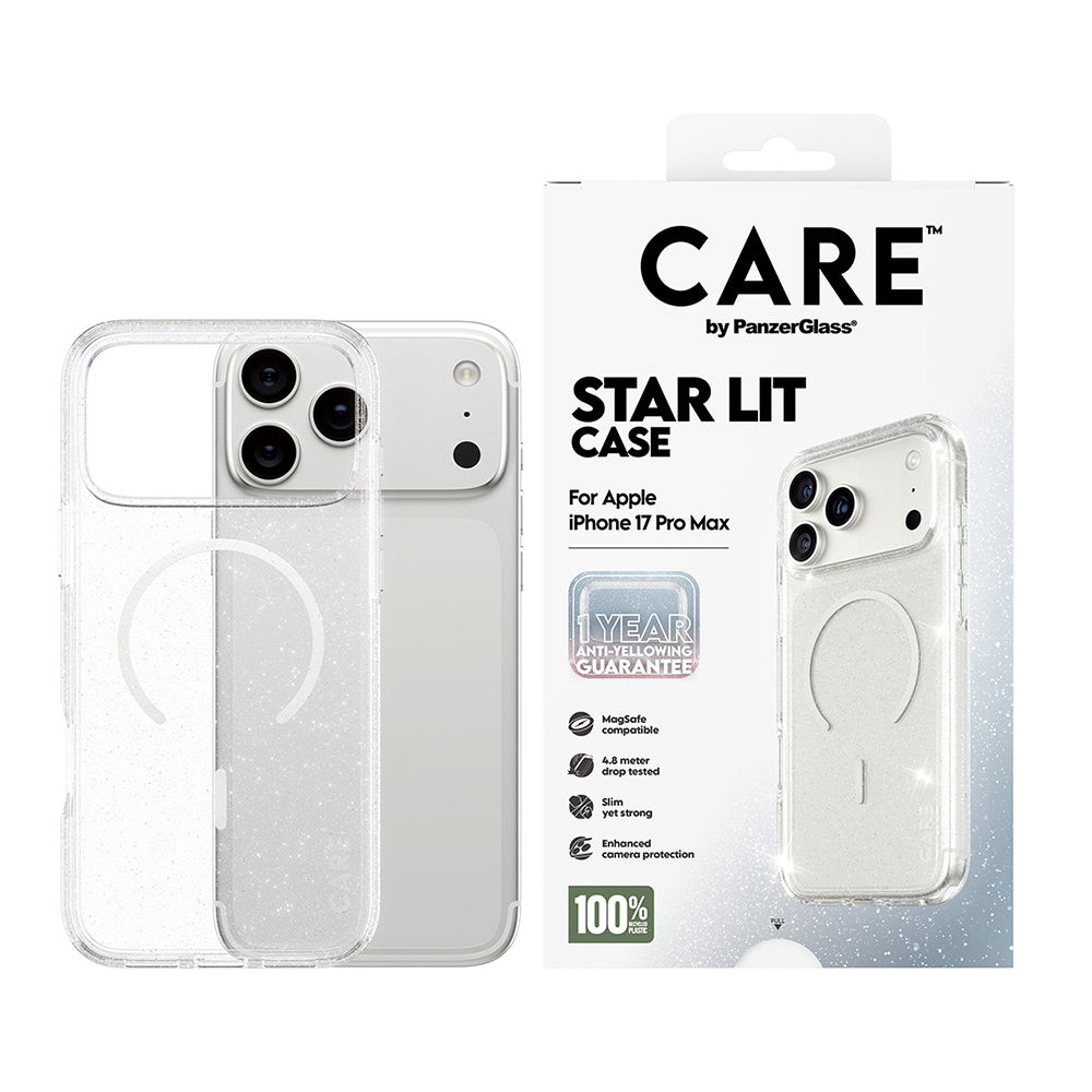Θήκη MagSafe για Apple iPhone 17 Pro Max, PanzerGlass, Care Urban Explorer Star Lit, Διαφανής Λευκή