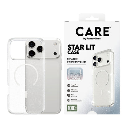 Θήκη MagSafe για Apple iPhone 17 Pro Max, PanzerGlass, Care Urban Explorer Star Lit, Διαφανής Λευκή