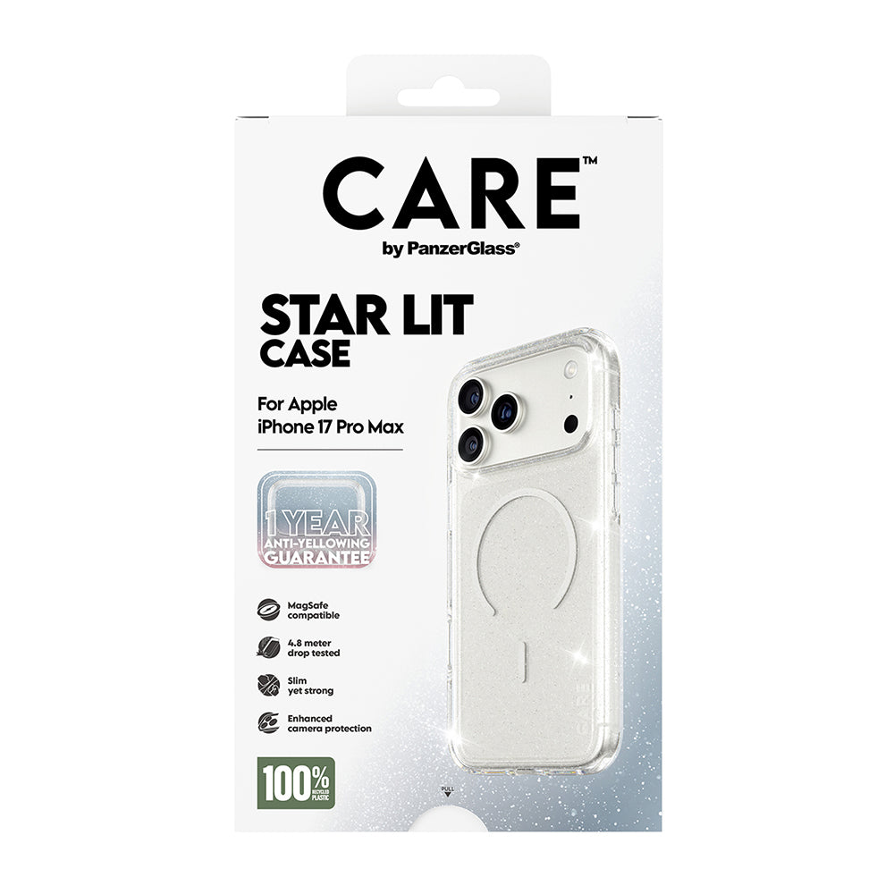 Θήκη MagSafe για Apple iPhone 17 Pro Max, PanzerGlass, Care Urban Explorer Star Lit, Διαφανής Λευκή