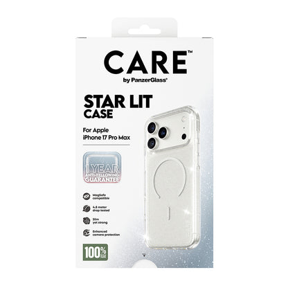 Θήκη MagSafe για Apple iPhone 17 Pro Max, PanzerGlass, Care Urban Explorer Star Lit, Διαφανής Λευκή
