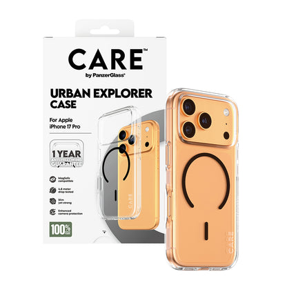 Θήκη MagSafe για Apple iPhone 17 Pro Max, PanzerGlass, Care Urban Explorer, Διαφανής Μαύρη