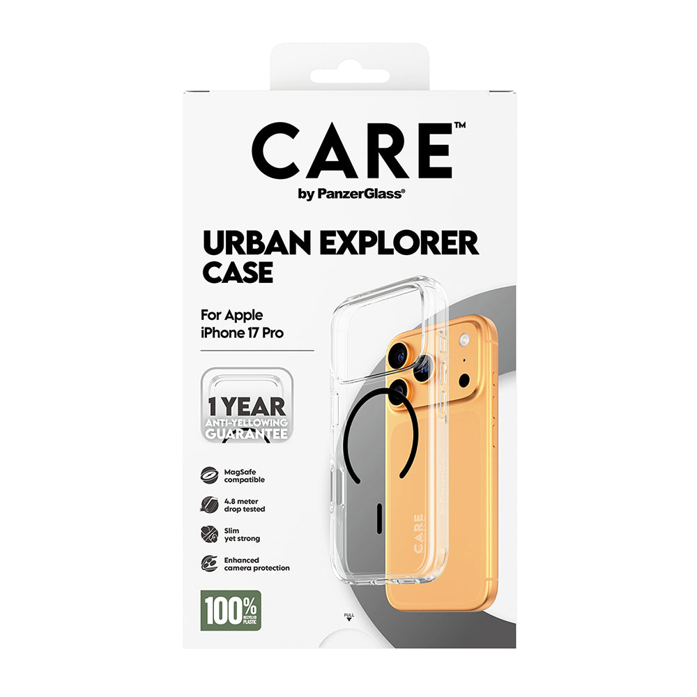 Θήκη MagSafe για Apple iPhone 17 Pro Max, PanzerGlass, Care Urban Explorer, Διαφανής Μαύρη