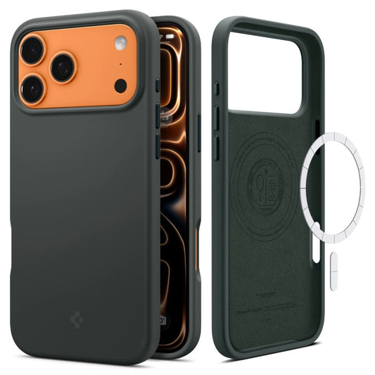Θήκη MagSafe για Apple iPhone 17 Pro Max, Spigen, Silicone Fit, Πράσινη