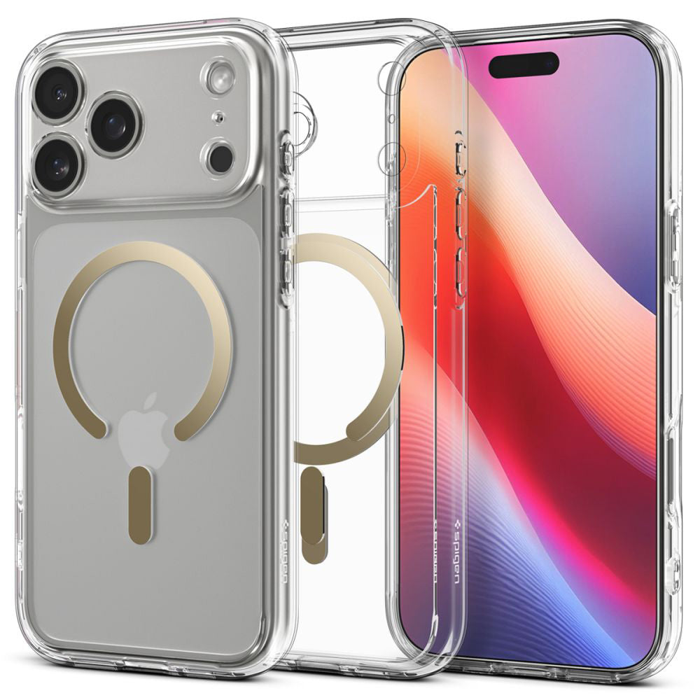 Θήκη MagSafe για Apple iPhone 17 Pro Max, Spigen, Ultra Hybrid, Διάφανο Χρυσό