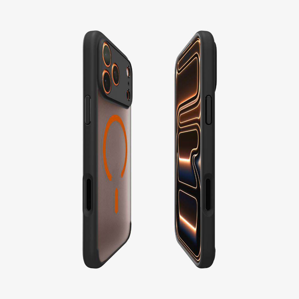 Θήκη MagSafe για Apple iPhone 17 Pro Max, Spigen, Ultra Hybrid, Μαύρη Πορτοκαλί Σατέν ACS10482