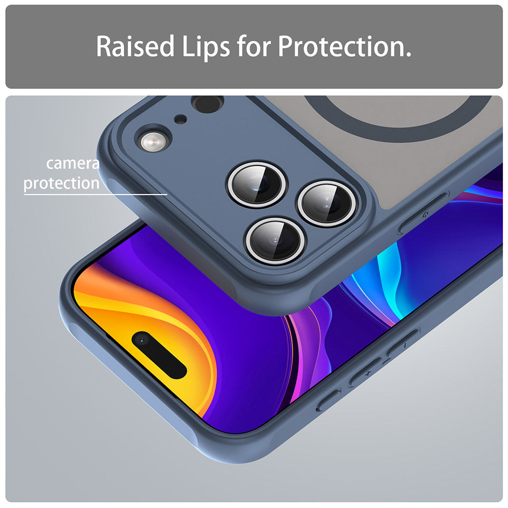 Θήκη MagSafe για Apple iPhone 17 Pro Max, Techsuit, HaloFrost II, Μπλε Ναυτικό
